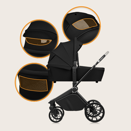 Lionelo Mika Plus 3-in-1 Black Onyx — Kombikinderwagen